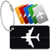Luggage Tags Aluminium Alloy Suitcase Tag Travel Labels Set with Steel Loop ID Luggage Tags for Suitcases Travel Accessories