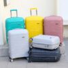PP Material Suitcase Travel Export Universal Wheel Luggage 3 Pieces Set Travel Bag Wheels Suitcase Large Capacity Cross-Border